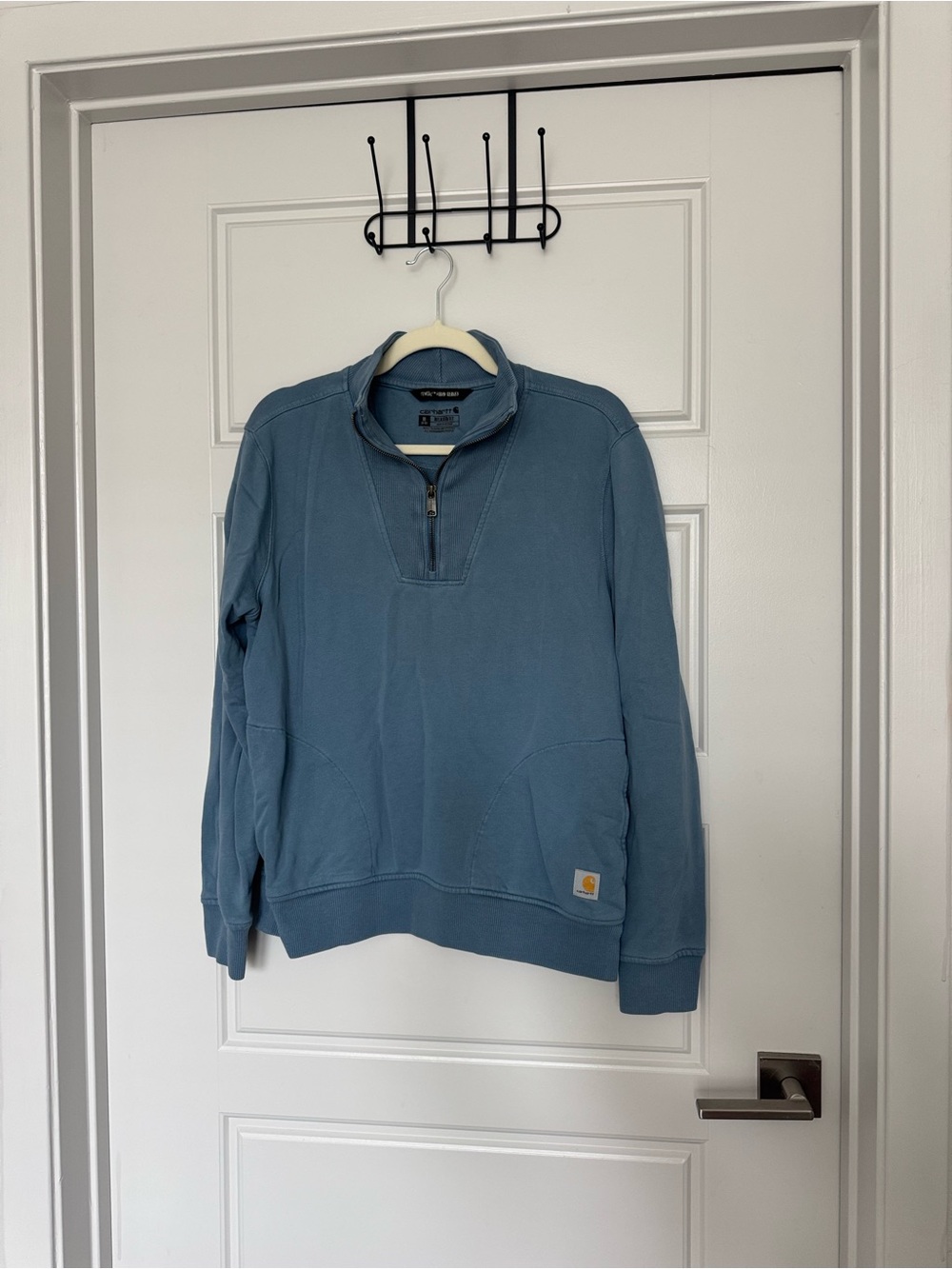Carhartt Slate Blue Quarter-Zip Sweatshirt